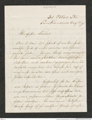 Nachlass Franz Steindachner, Brief von W. Fisher an Franz Steindachner (19.08.1875), Inv.Nr. 133.03, Seite 1